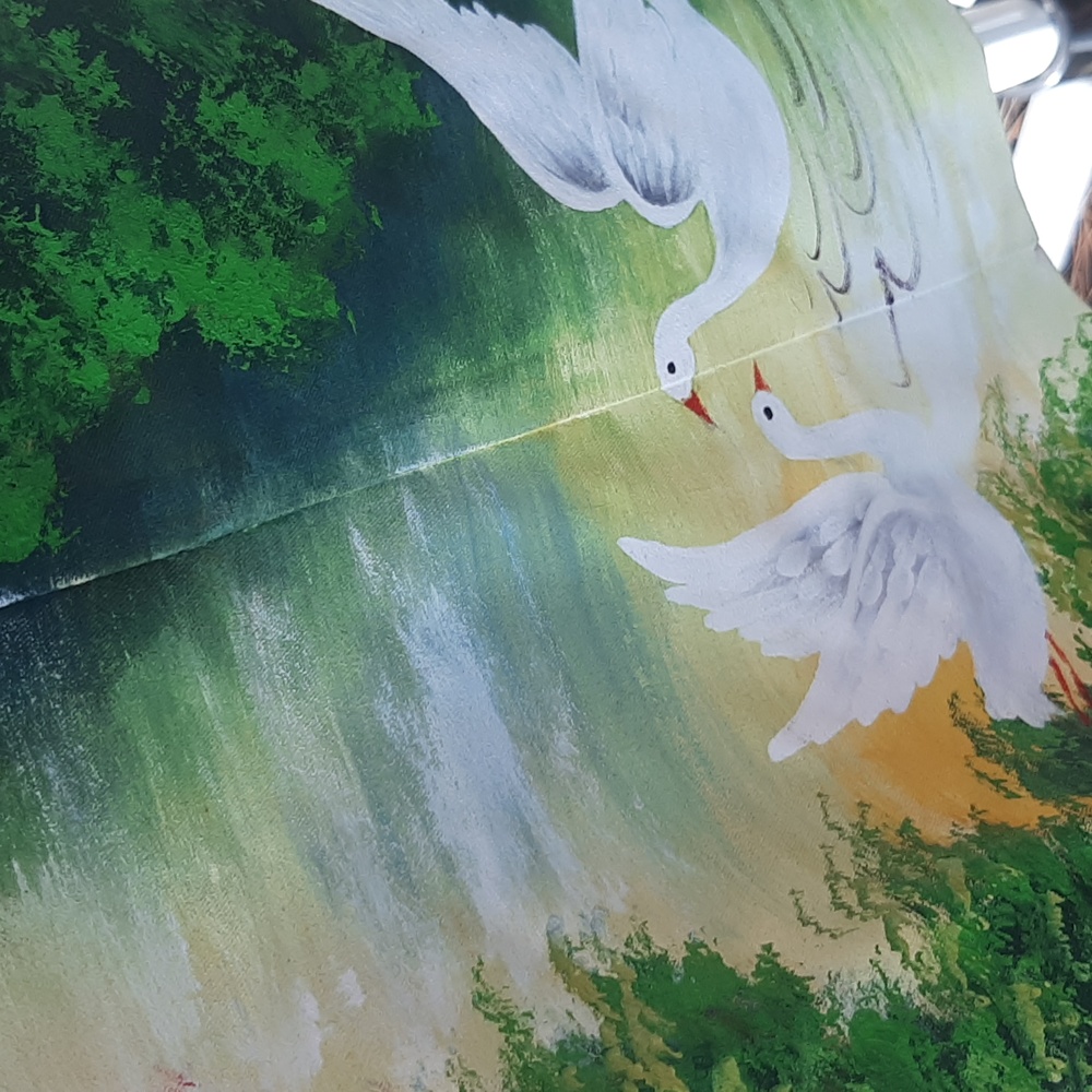 Handpainted By Me Scenic Print Yellow Dress - Picture 6 of 14